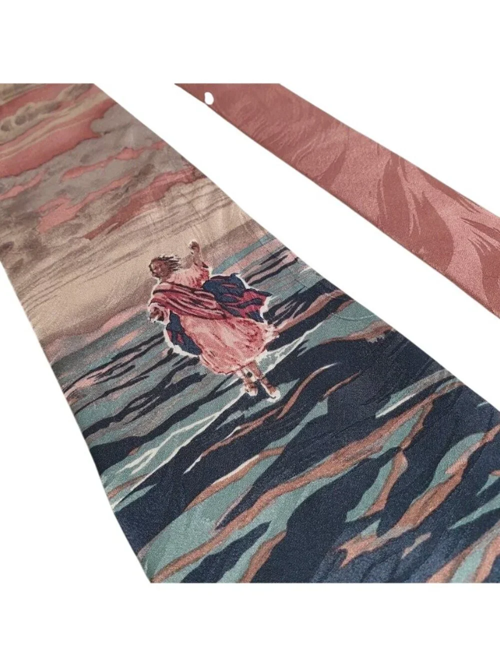 Free Man Apparel Silk Tie Walking On Water Jesus Church Pastor Gift Pink Blue Mu